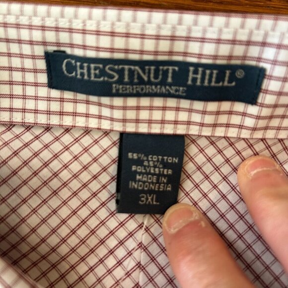 NWT Chestnut Hill Performance Woven No Iron Longsleeve Button Down Size 3XL XXXL - Picture 4 of 12